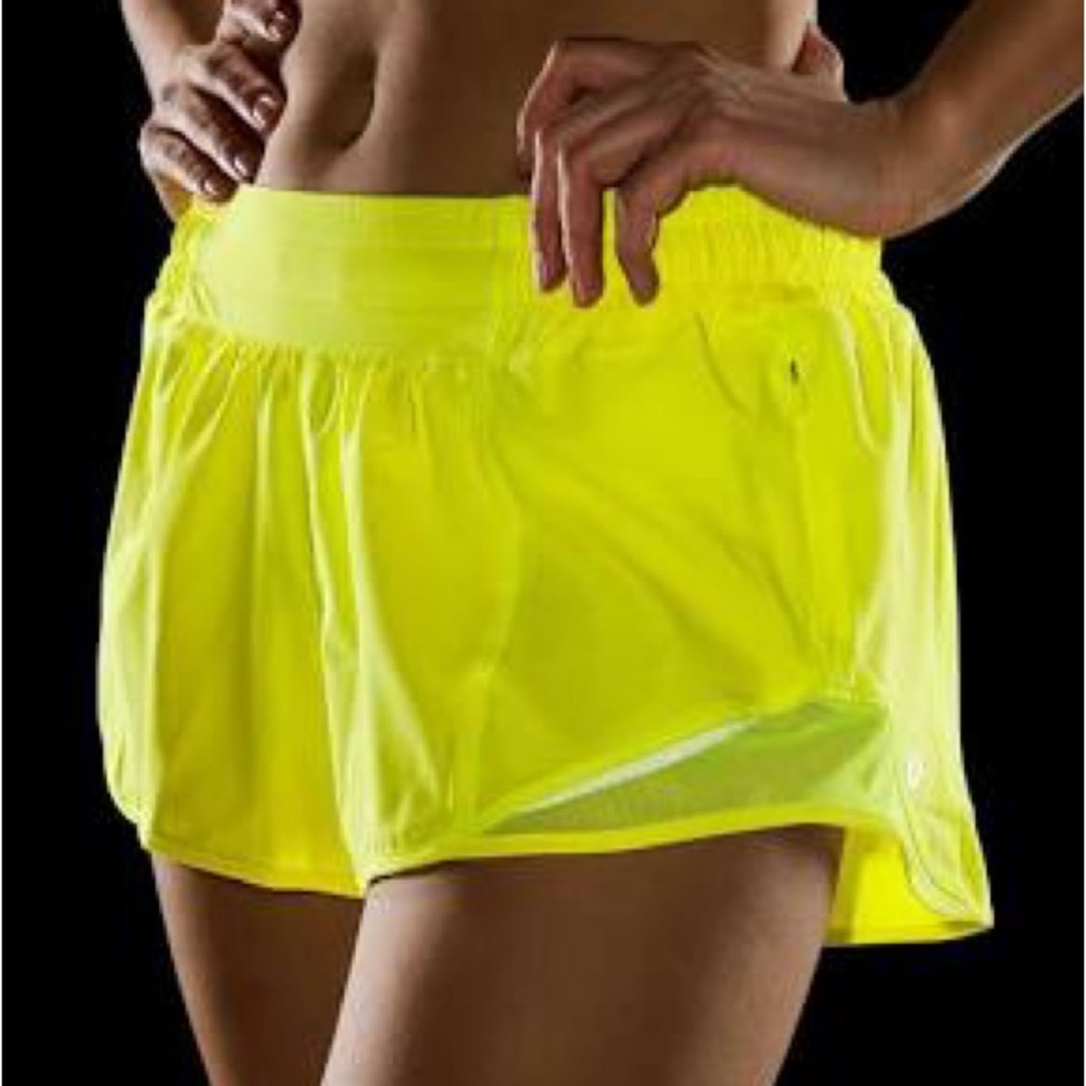 Lululemon Athletica Yellow Athletic Shorts Electric Yelloe